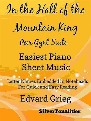 cover image of In the Hall of the Mountain King Peer Gynt Suite Easiest Piano Sheet Music